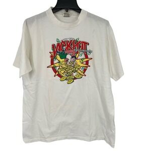 Vintage Jackpot Casino Graphic Tee Made in Canada Size Large
